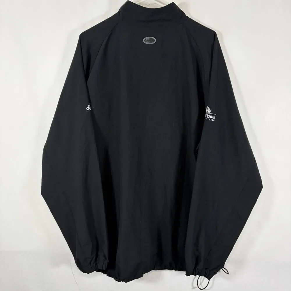 Adidas Climashell Wind 1/4 Zip Pullover Windbreaker Golf Jacket Mens XL Black